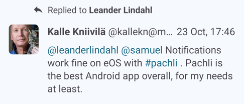 Reply to someone else