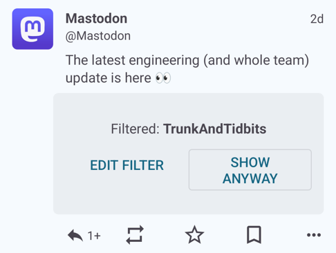 Post with a filtered quote