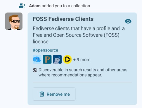 Notification when added to a collection